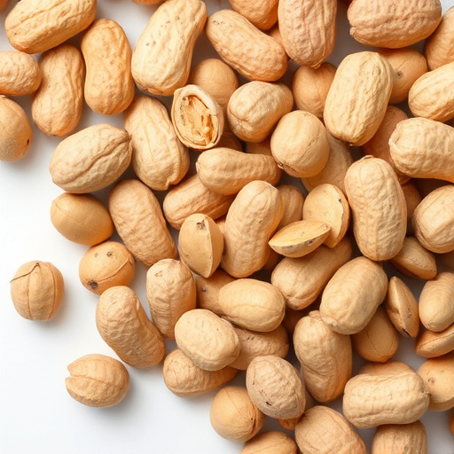 Garden feeder filled with peanuts