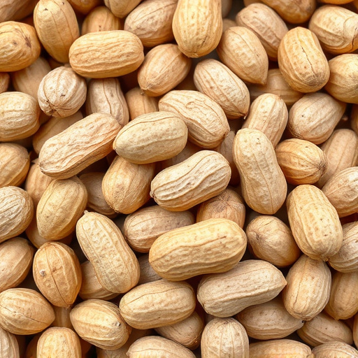 Garden feeder filled with peanuts