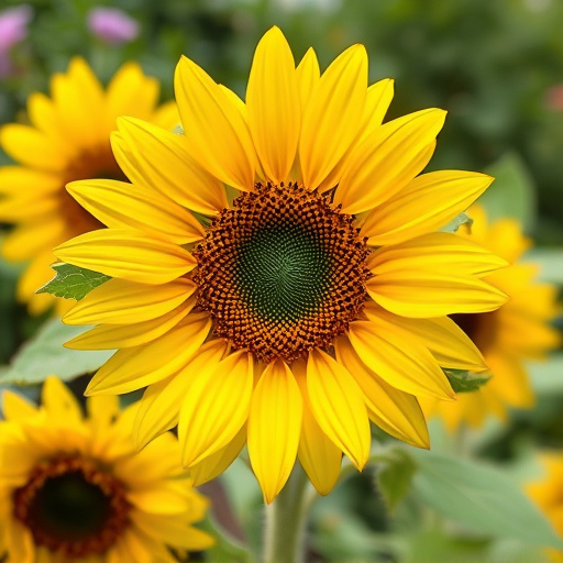 Garden feeder filled with sunflower hearts