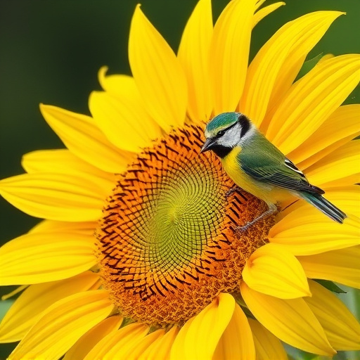 Garden feeder filled with sunflower hearts