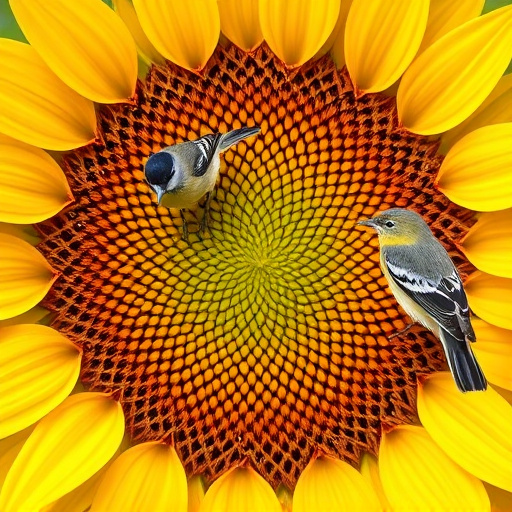 Garden feeding station filled with sunflower hearts