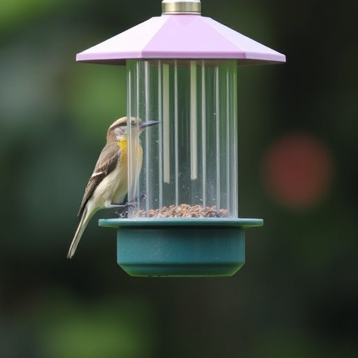 Ground feeder under tree with mixed birds