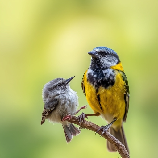 Ground feeder under tree with mixed birds