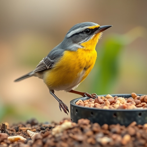 Ground feeder with protective mesh cover