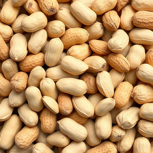 Hand holding fresh peanuts for birds