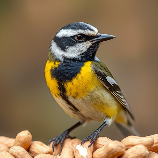 Hand holding handful of bird peanuts