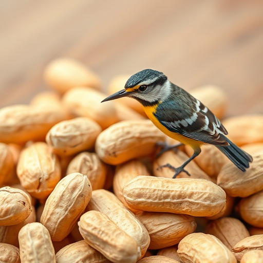 Hand holding handful of bird peanuts