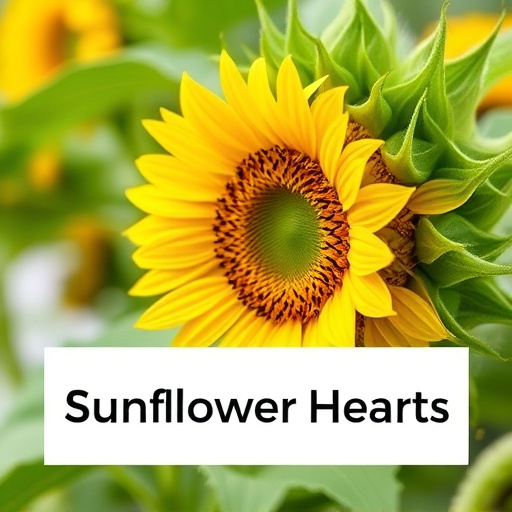 Hand holding handful of sunflower hearts