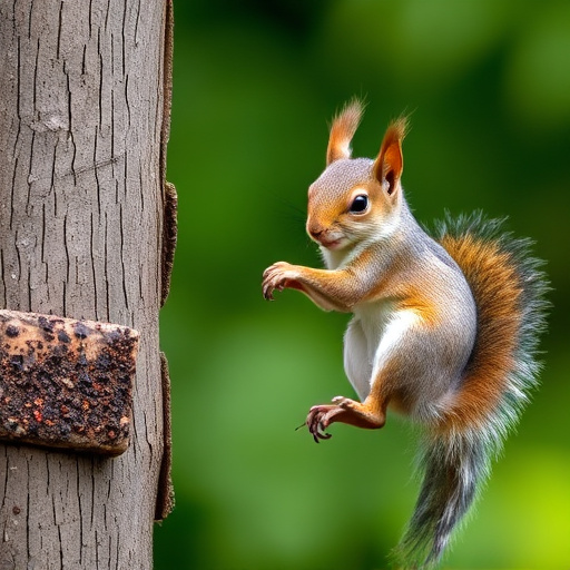 Hand refilling squirrel-proof garden feeder