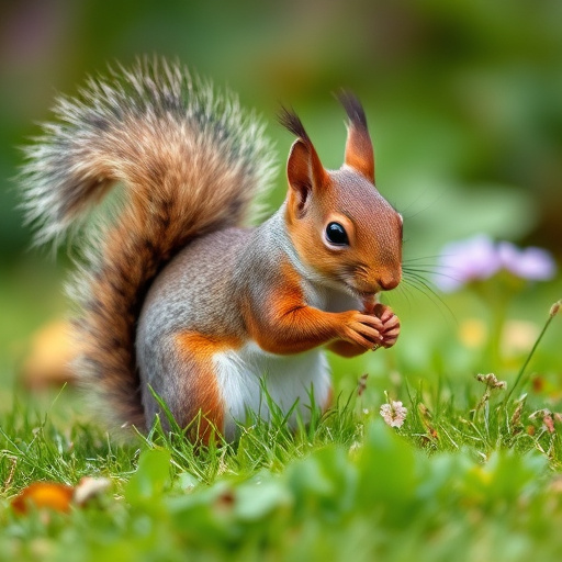 Hand refilling squirrel-proof garden feeder
