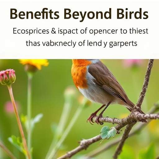 Hand sprinkling robin-friendly bird seeds
