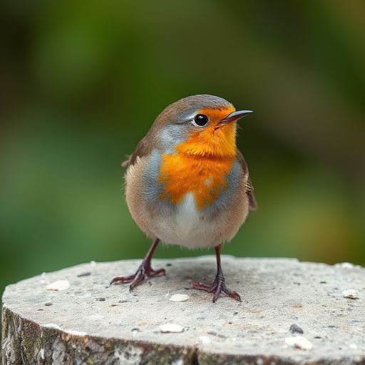 Hand sprinkling robin-friendly bird seeds