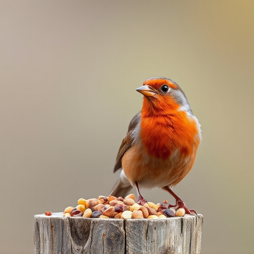 Attract Robins with Homemade Balanced Bird Food Mix Strategically Placed