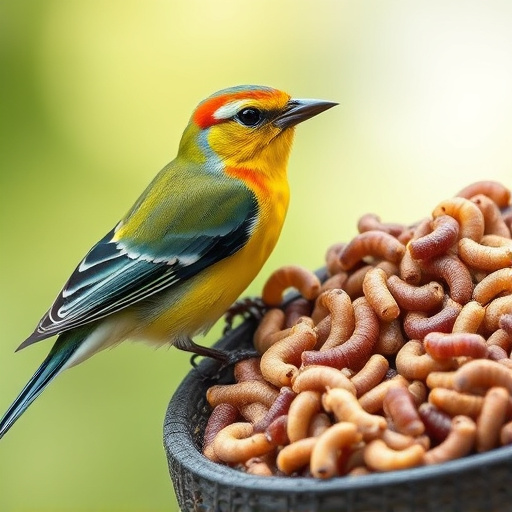 Hanging suet pellets with mealworm pieces