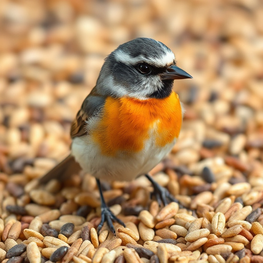 Heap of assorted bird seed mix