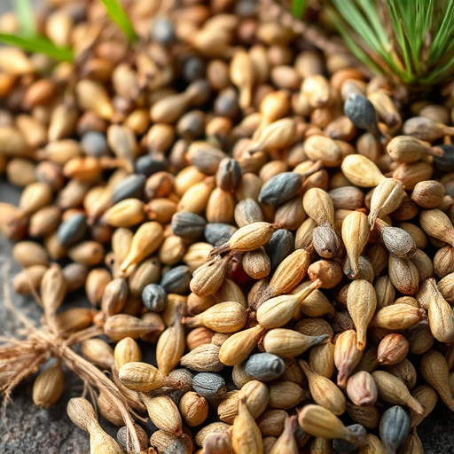Heap of assorted bird seed mix
