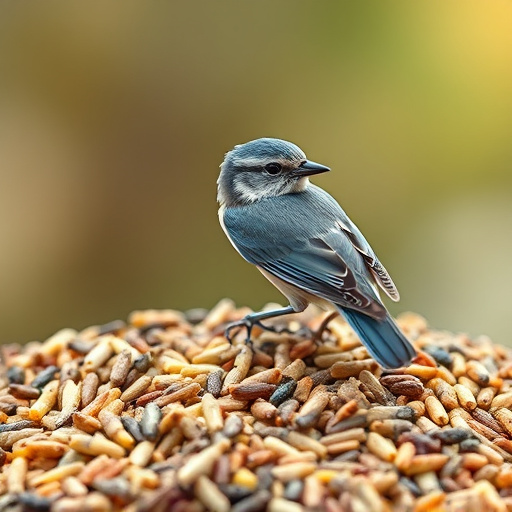 Heap of colourful wild bird seeds