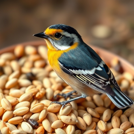 Heap of colourful wild bird seeds