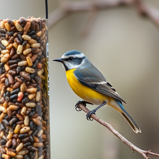 Large sacks of bird food stacked neatly