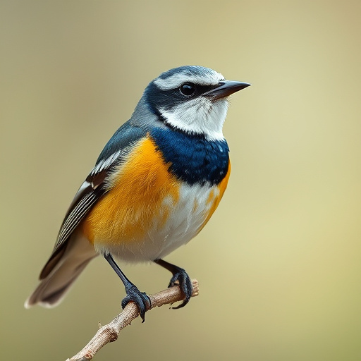 Long-tailed tit on tree branch