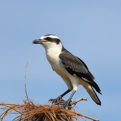 Magpie strutting across grassy lawn