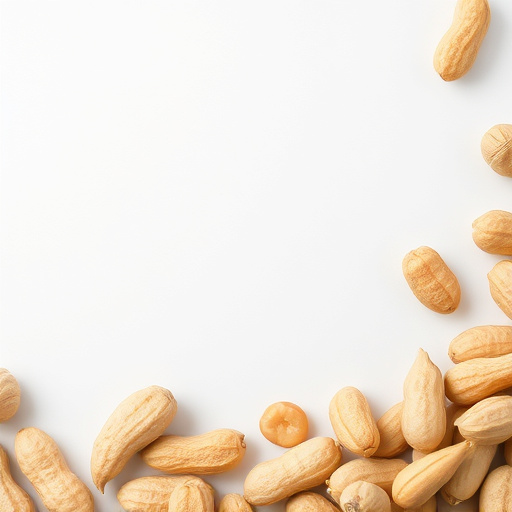 Mesh feeder filled with whole peanuts
