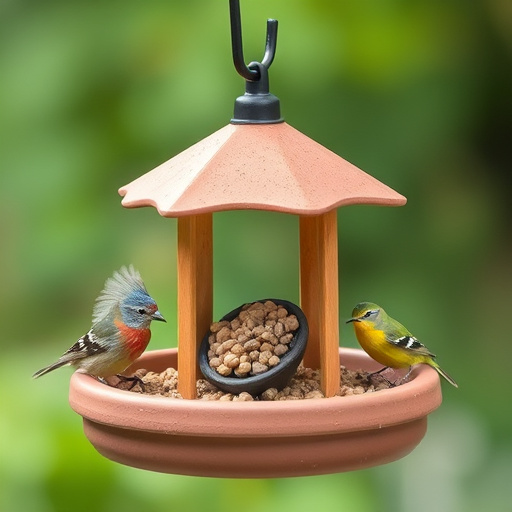 Mesh feeder filled with whole peanuts