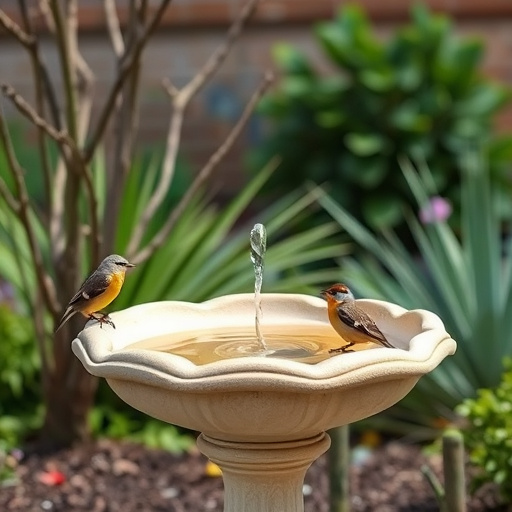 Metal bird bath with multiple birds