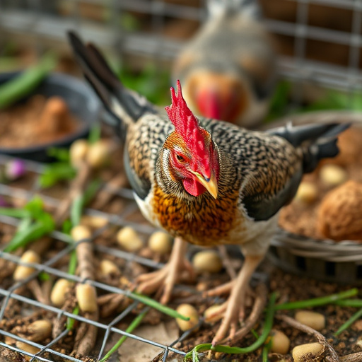 Metal ground feeder with protective mesh