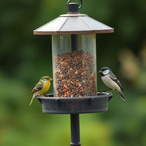 Minimalist feeding station for small birds