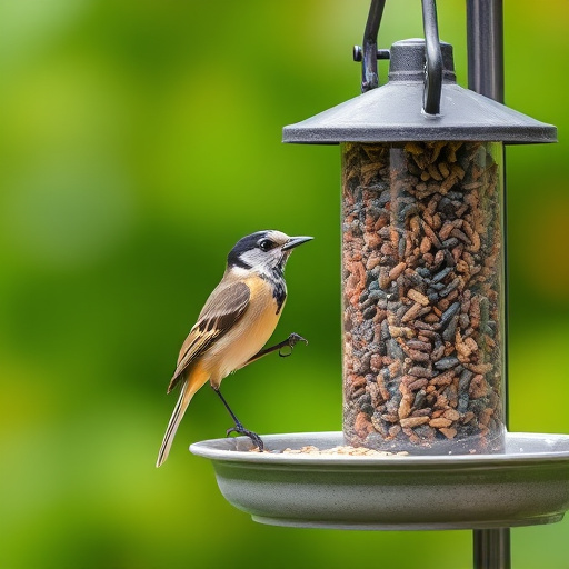 Minimalist feeding station for small birds