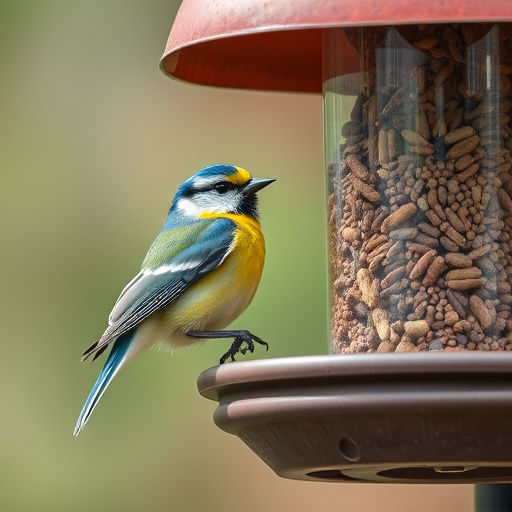 Mixed flock eating sunflower hearts
