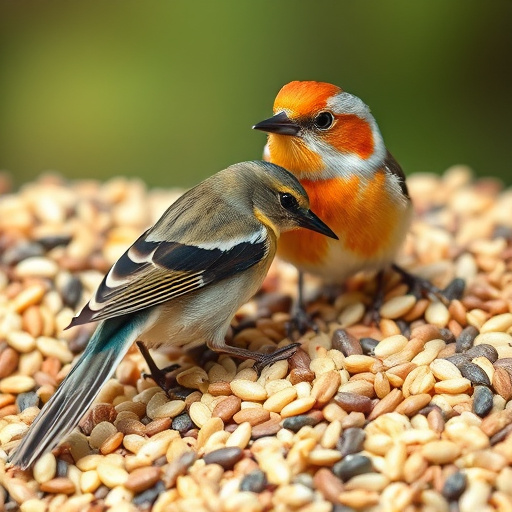 Mixed seed blend with millet and maize