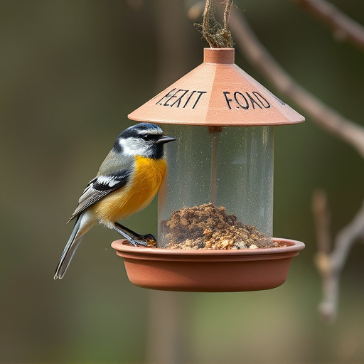 Mixed seeds on a wooden bird table