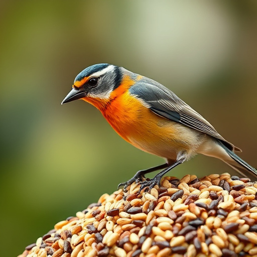 Natural bird food mix with sunflower hearts