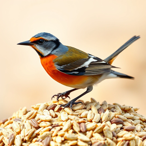 Natural bird seed without wheat grains