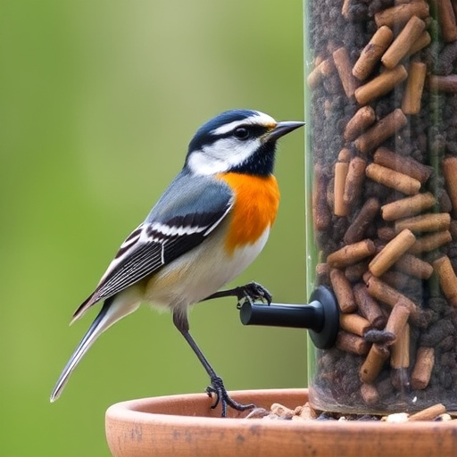 No-mess feeder with built-in seed guard