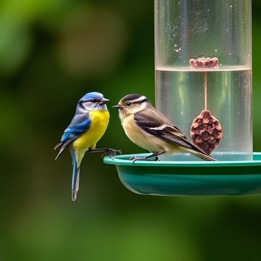 No-mess feeder with built-in seed guard