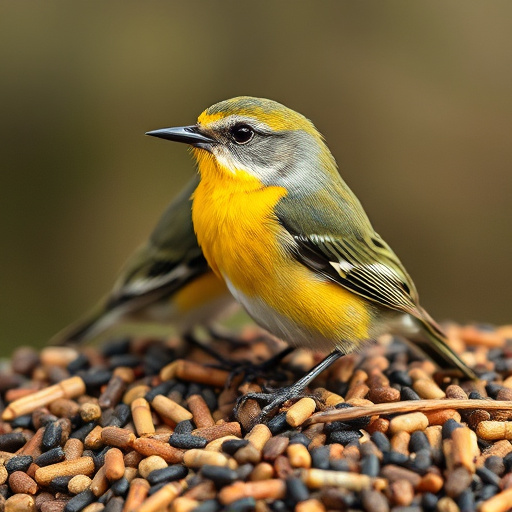 Nut and seed mix for wild birds