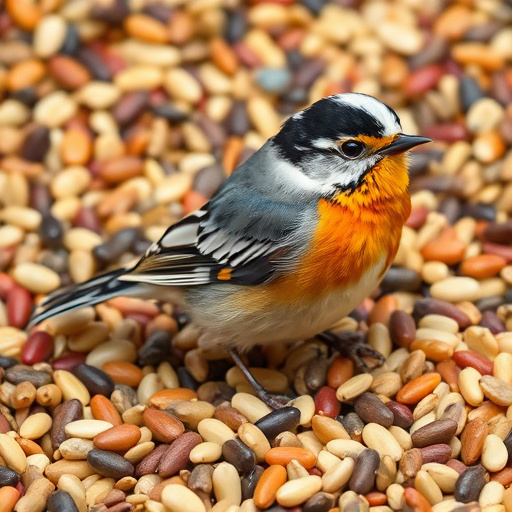 Nut and seed mix for wild birds