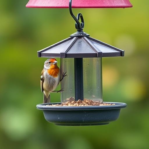 Open-sided shelter for ground feeding birds