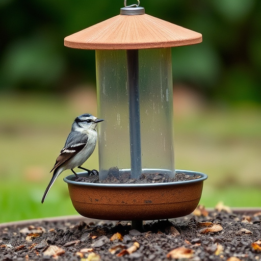 Open-sided shelter for ground feeding birds