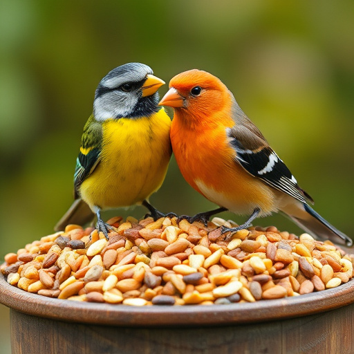 Outdoor display of bird seed deals