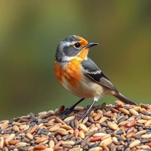 Outdoor display of bird seed deals