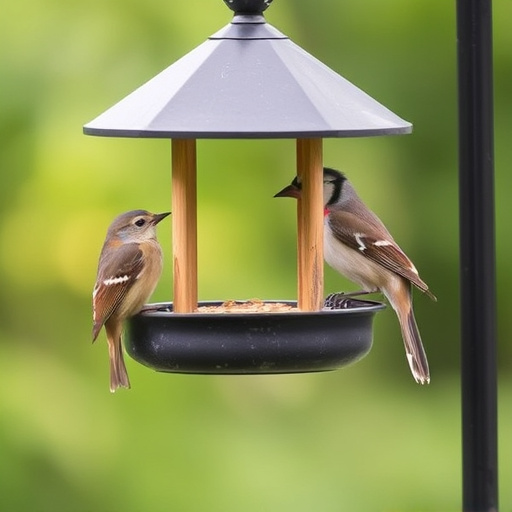 Outdoor feeder preventing squirrel access