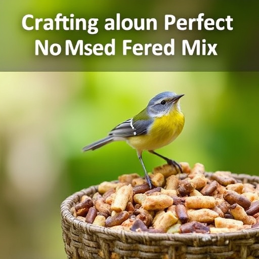 Overflow-free bird feeder with seed mix