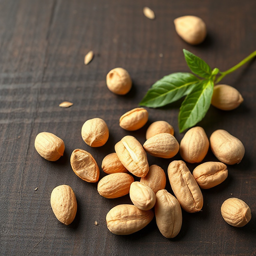 Packaged peanuts with clear label