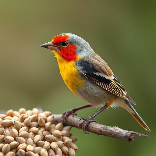 Peanuts in mesh bird feeder bag