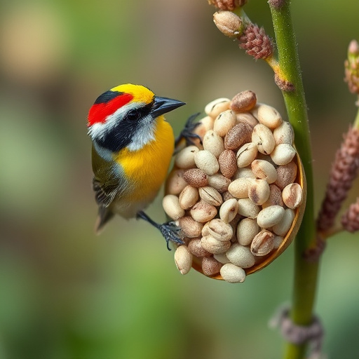 Peanuts in mesh bird feeder bag