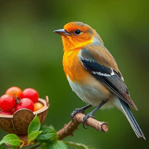 Peanuts scattered for visiting birds